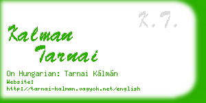 kalman tarnai business card